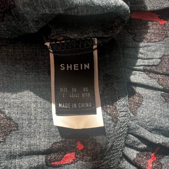 EUC Shein Sleeveless Halter Neck Ruffle Belt Dress 100% viscose size L - Picture 9 of 10